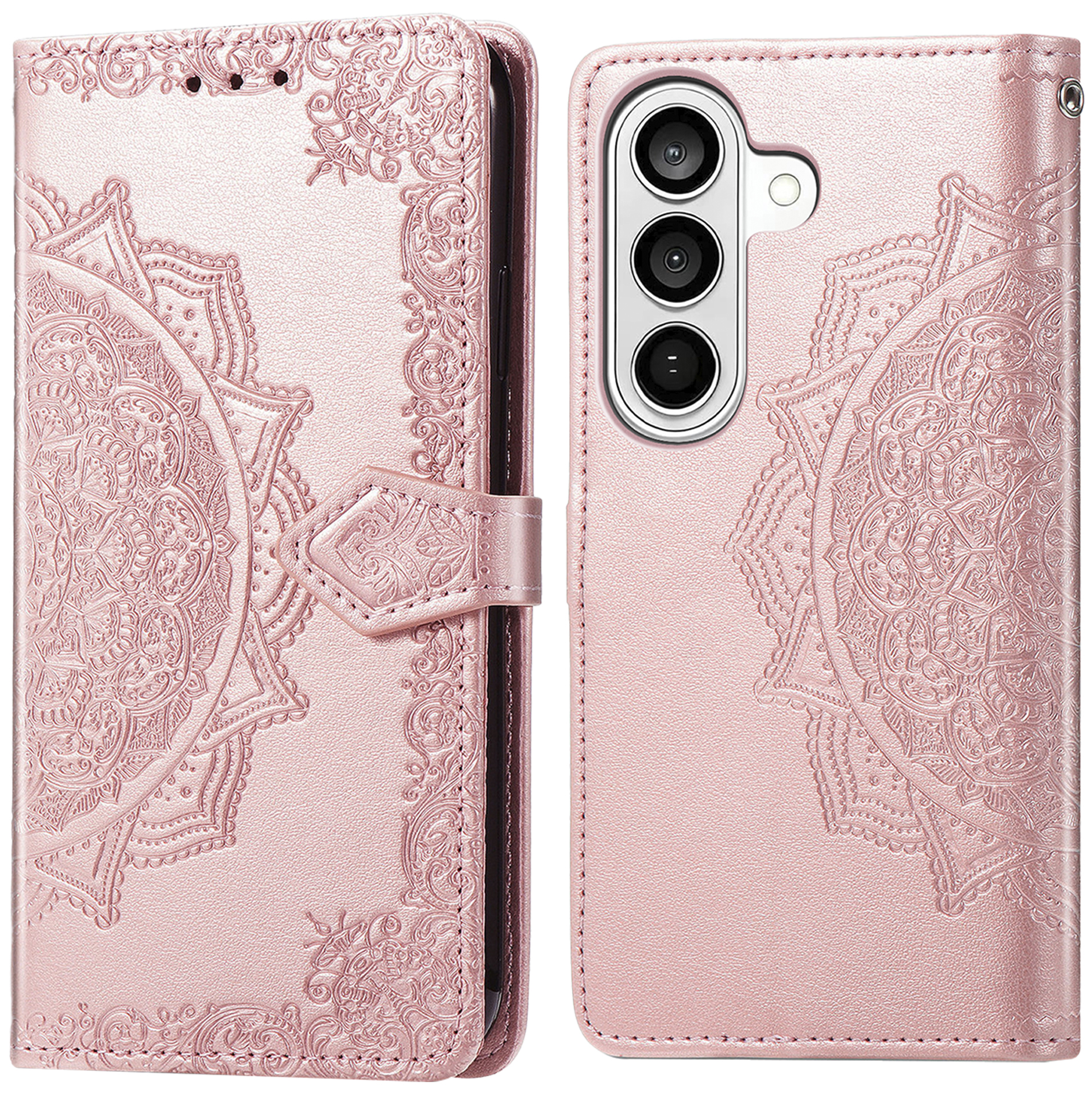 IMOSHION Etui de t&eacute;lephone Mandala pour Samsung Galaxy S26 - Rose Gold