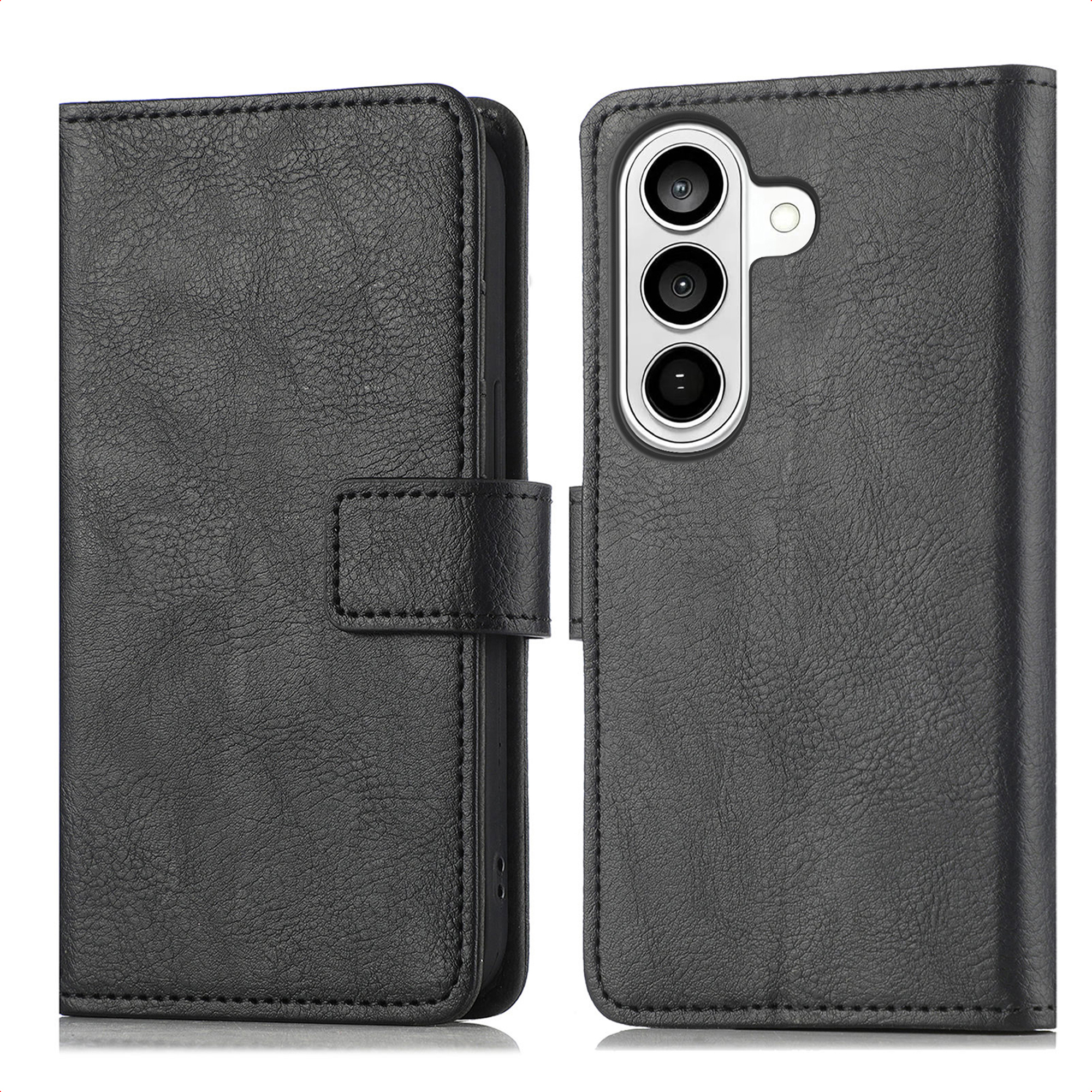 IMOSHION Etui de t&eacute;lephone portefeuille de luxe pour Samsung Galaxy S26 Plus - Noir