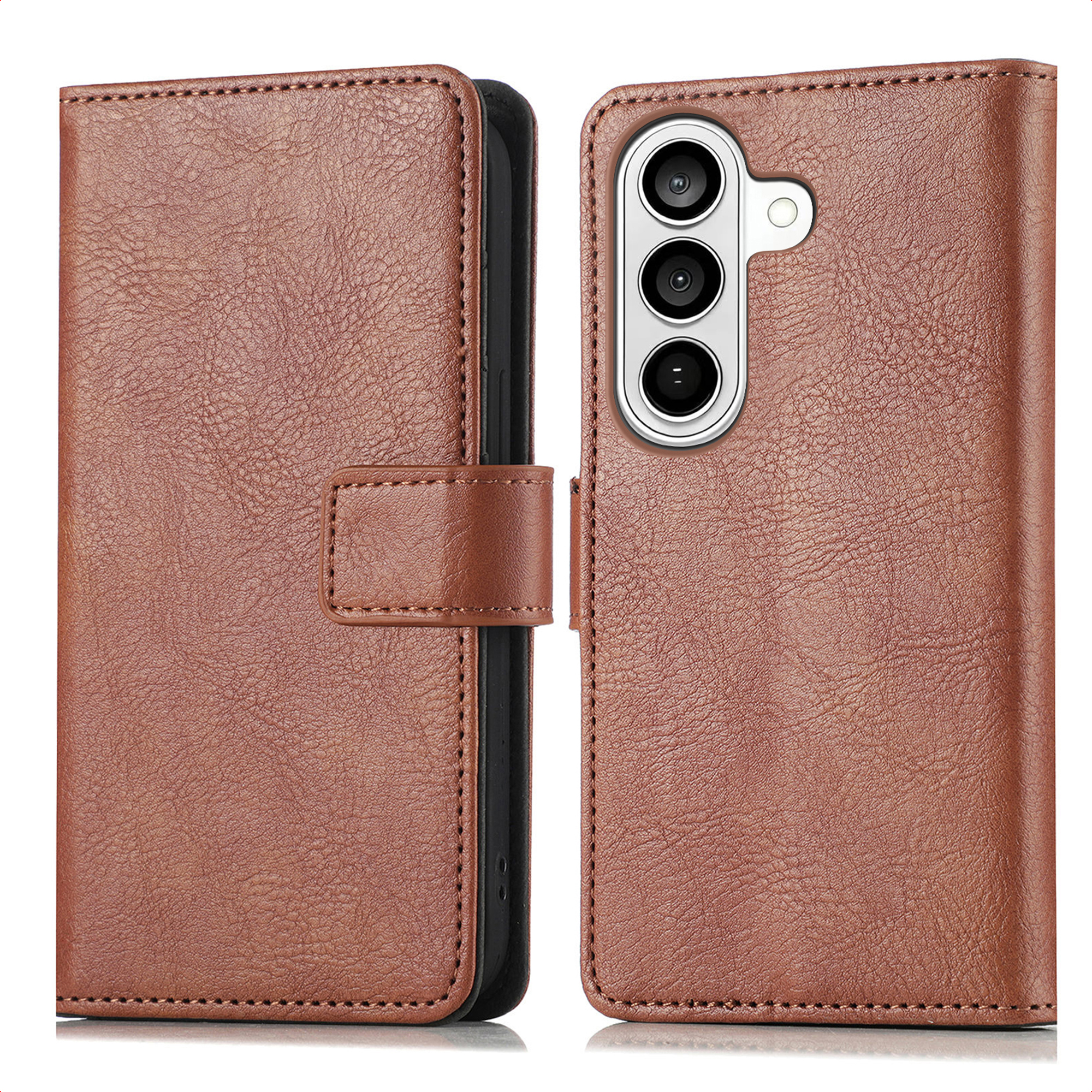 IMOSHION Etui de t&eacute;lephone portefeuille de luxe pour Samsung Galaxy S26 Plus - Marron