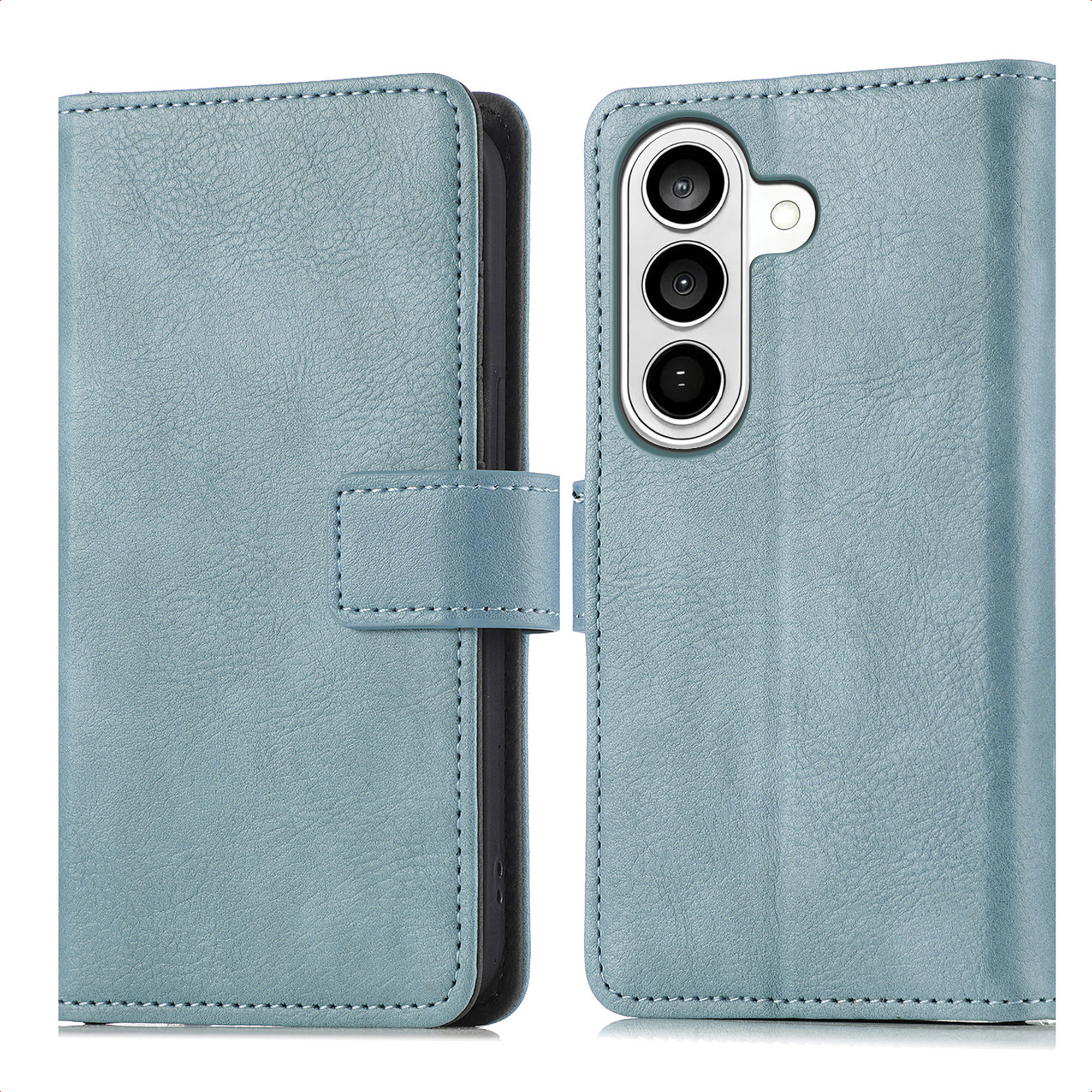 IMOSHION Etui de t&eacute;lephone portefeuille de luxe pour Samsung Galaxy S26 Plus - Bleu clair
