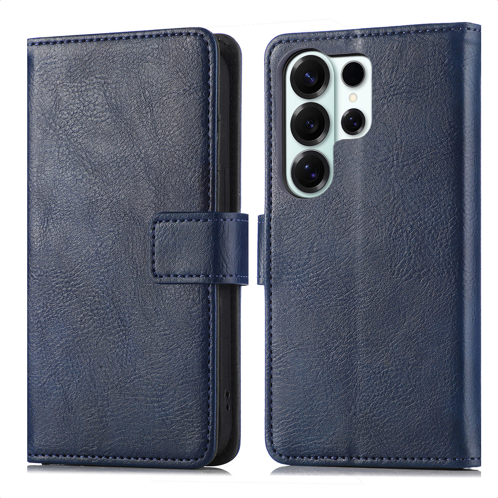 IMOSHION Etui de t&eacute;lephone portefeuille de luxe pour Samsung Galaxy S26 Ultra - Bleu fonc&eacute;