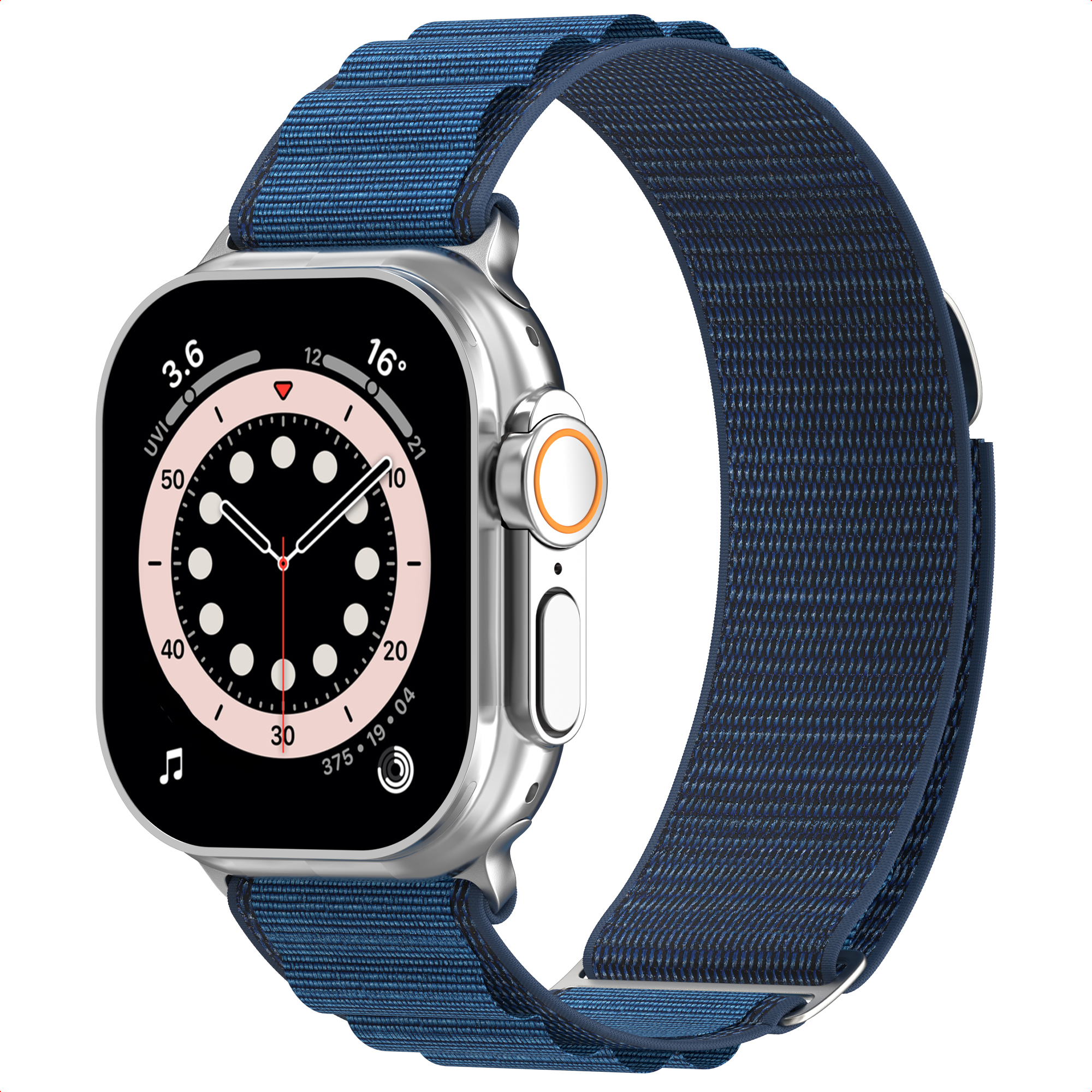 Accezz Bracelet en nylon Alpine Apple Watch 44/45/46/49 mm - Dark Blue