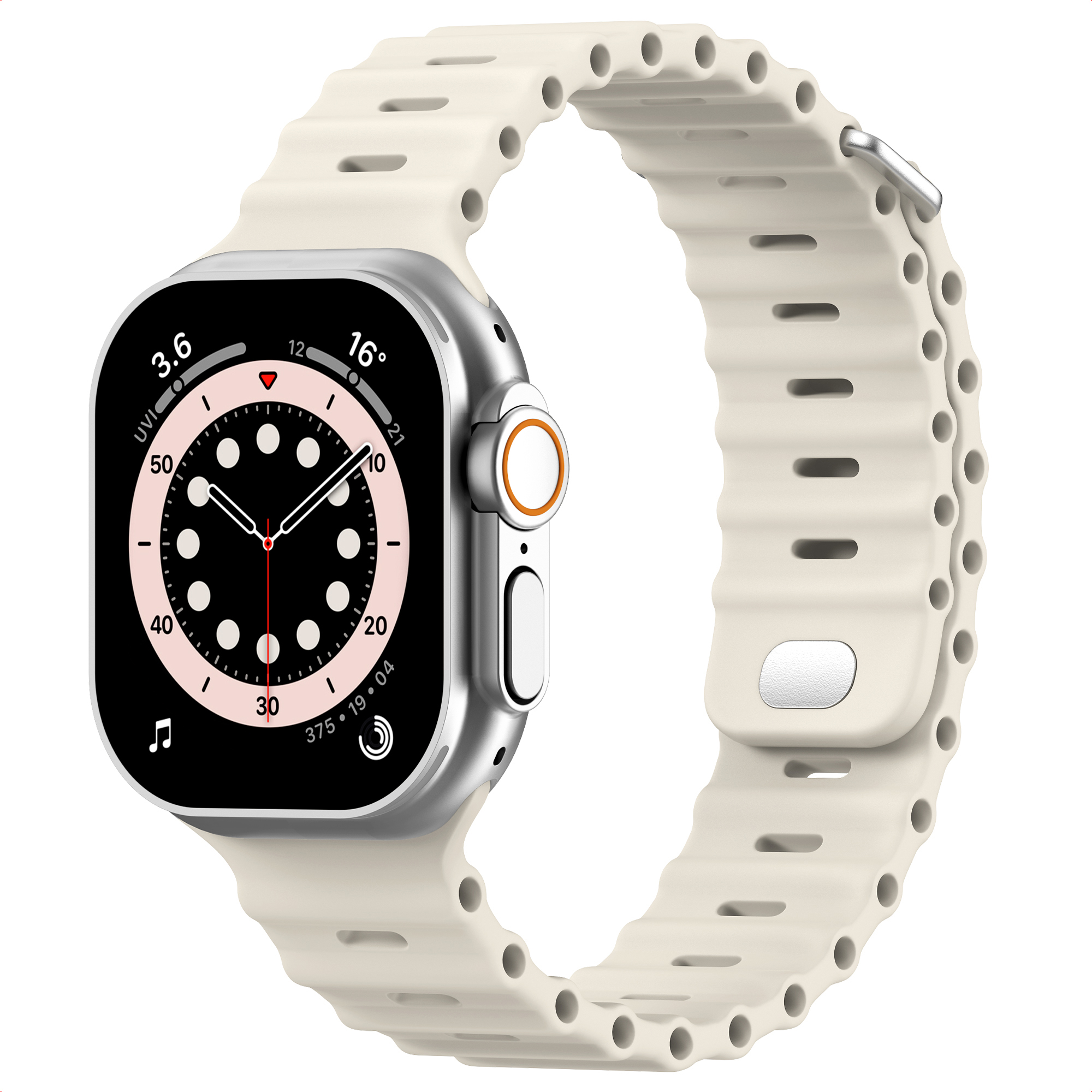 Accezz Bracelet Ocean Apple Watch Series 1 - 11 / SE / Ultra (44/45/46/49 mm) - Lumi&egrave;re stellaire