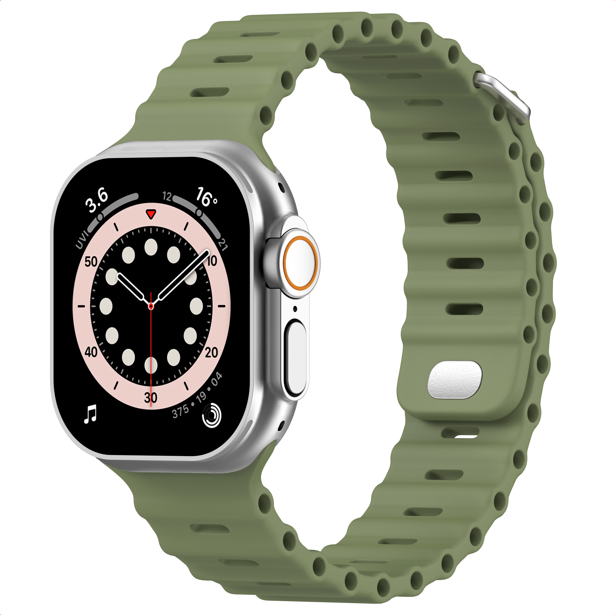 Accezz Bracelet Ocean Apple Watch Series 1 - 11 / SE / Ultra (44/45/46/49 mm) - Khaki