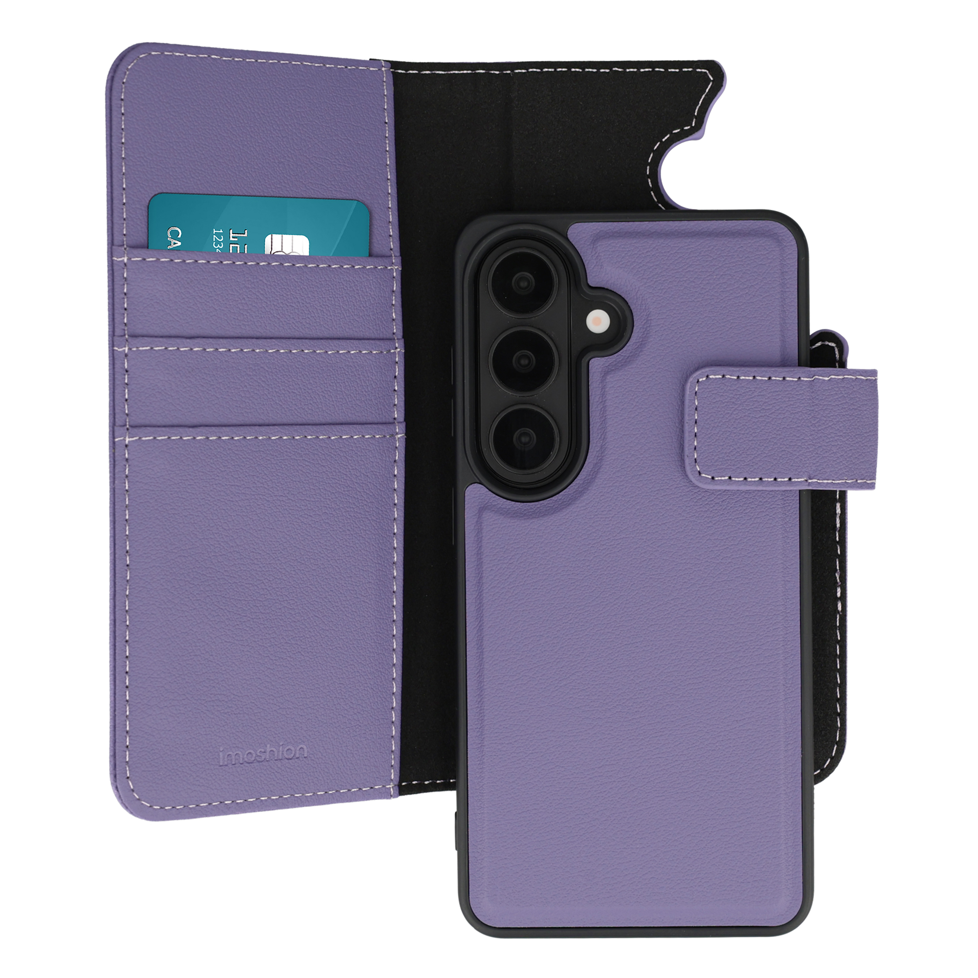 IMOSHION Etui portefeuille luxe 2-en-1 amovible pour Samsung Galaxy S26 - Violet