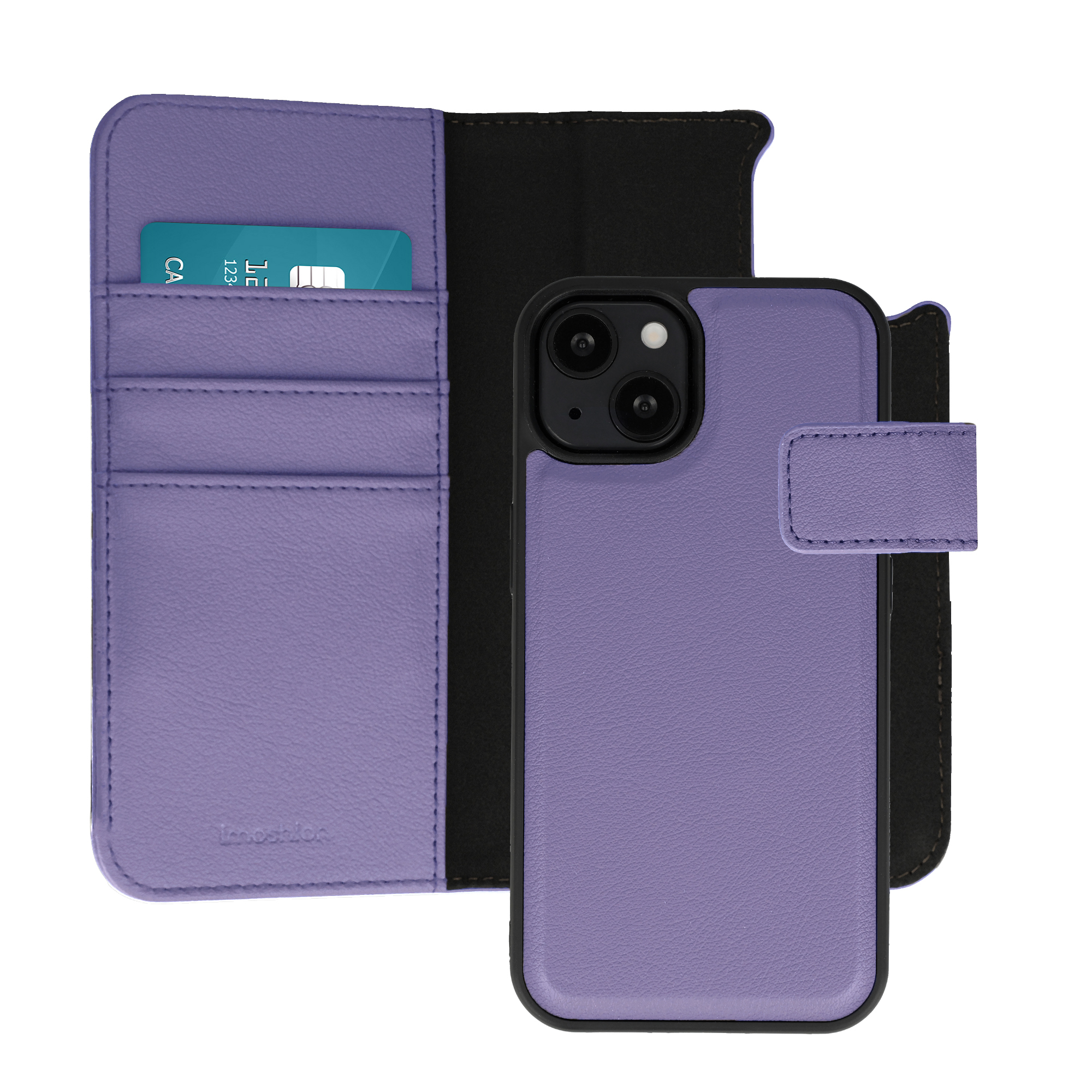IMOSHION Etui portefeuille luxe 2-en-1 amovible pour iPhone 13 - Violet