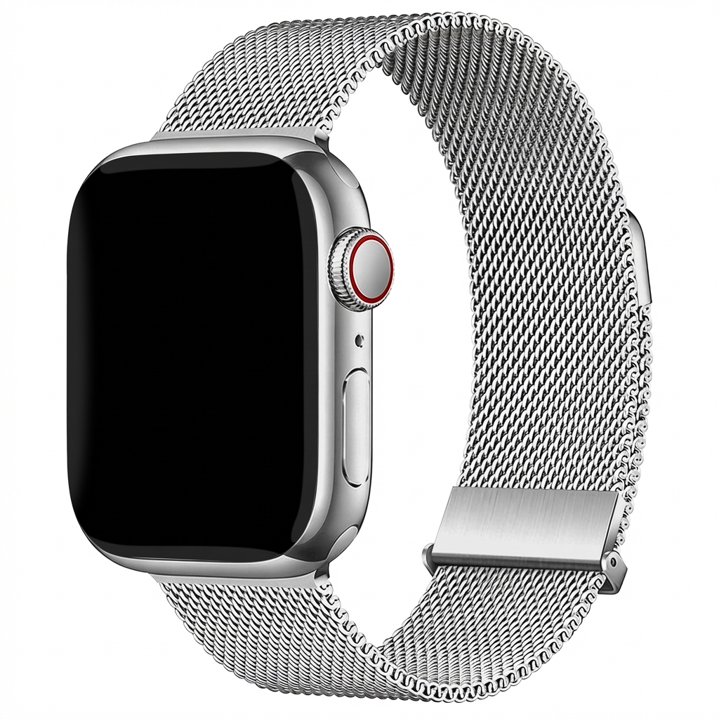 imoshion Bracelet magn&eacute;tique milanais Apple Watch  44/45/46/49 mm - Argent