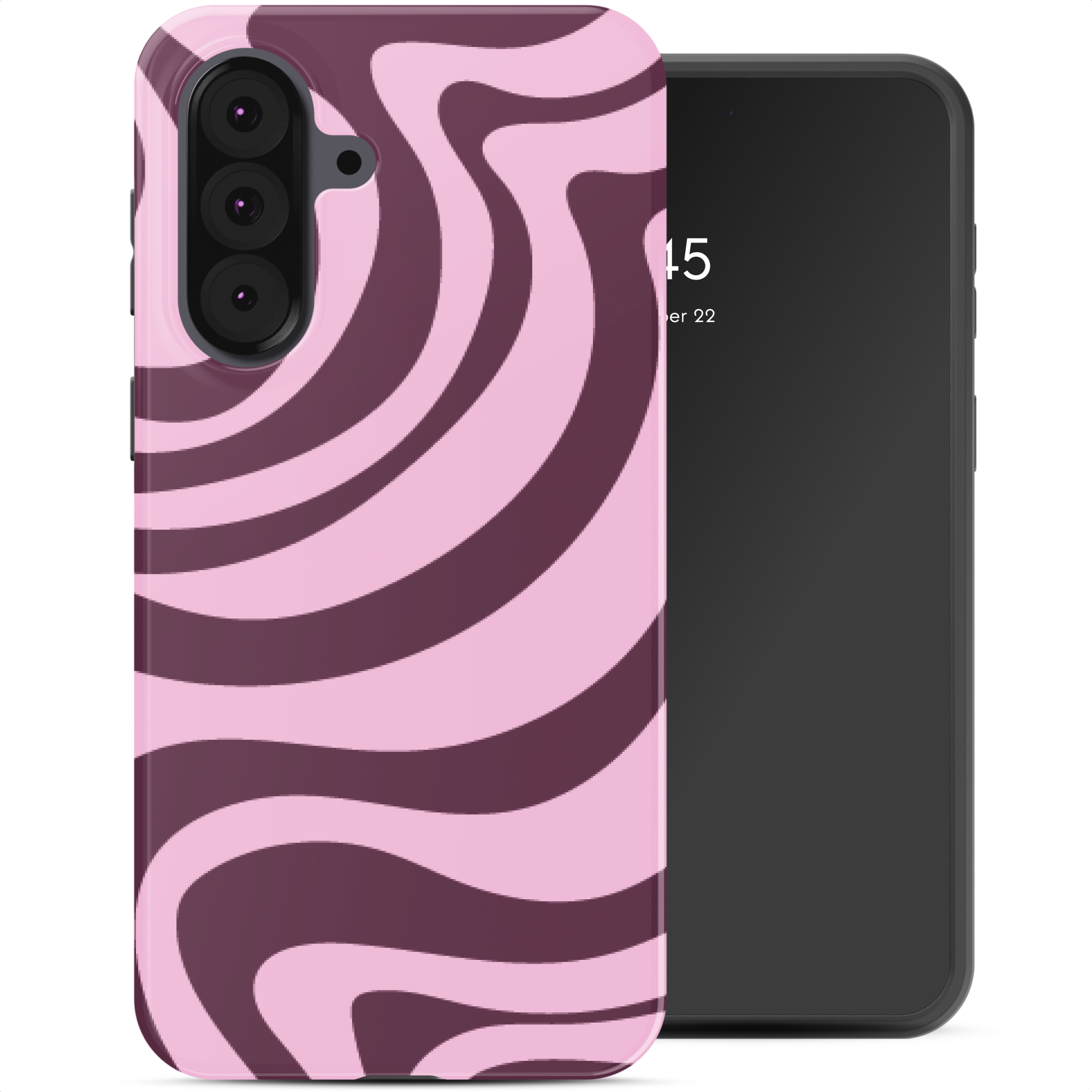 Selencia Coque arrière Vivid Samsung Galaxy A37 (5G) - Wavy Swirl Pink Plum