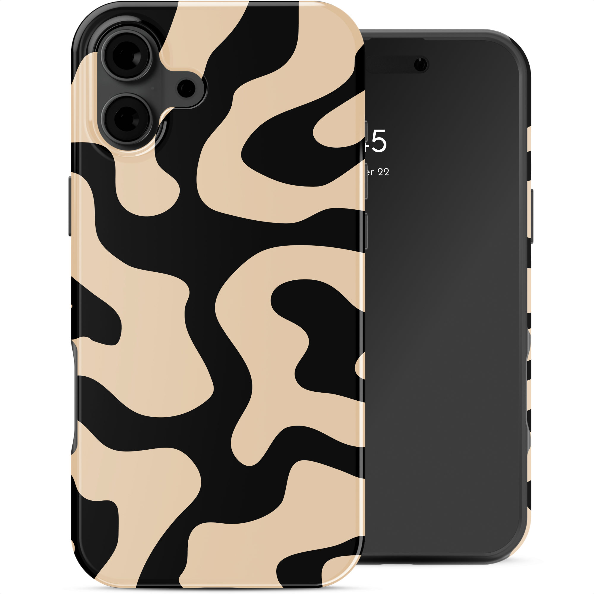 SELENCIA  Coque arri&egrave;re Vivid pour Apple iPhone 16 - Art Wave Black