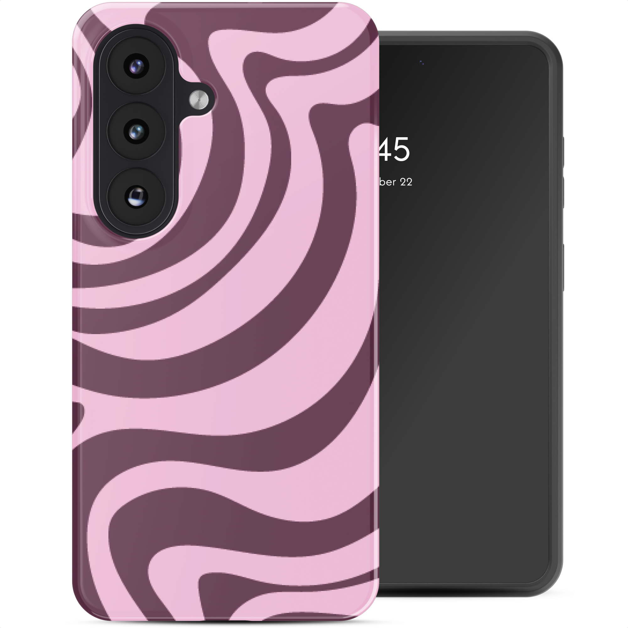 Selencia Coque arrière Vivid Samsung Galaxy S26 - Wavy Swirl Pink Plum