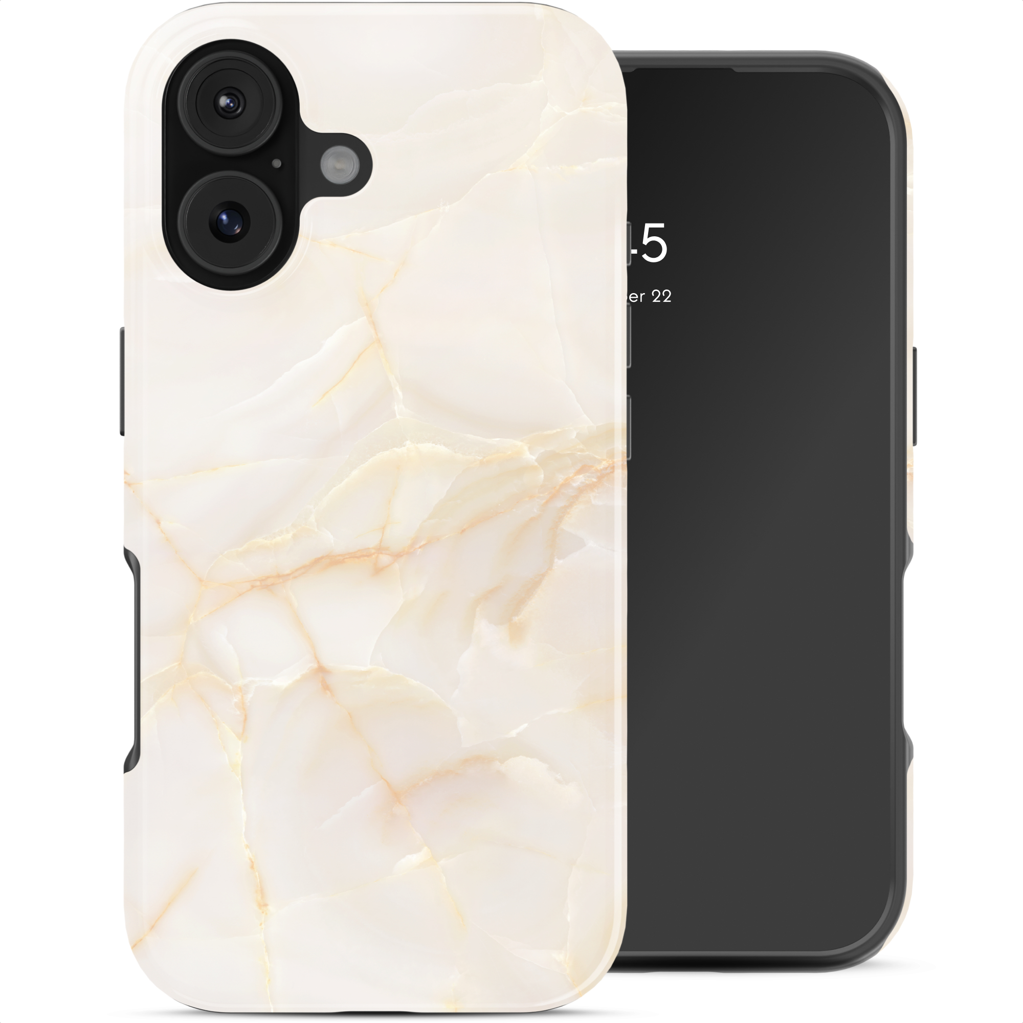SELENCIA  Coque arri&egrave;re Vivid Apple iPhone 17 - Golden Beige Marble