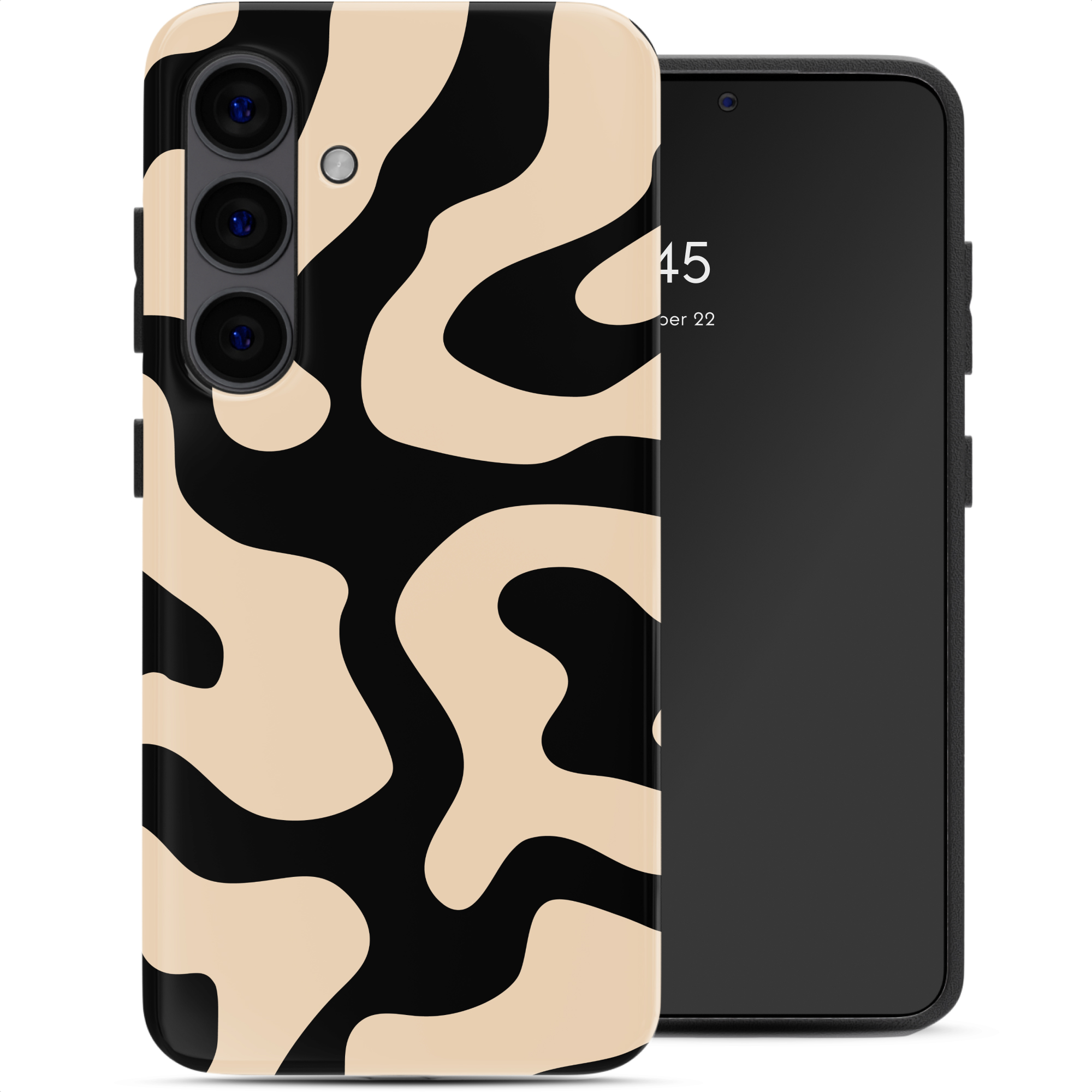SELENCIA Coque arri&egrave;re Vivid avec MagSafe pour Samsung Galaxy S24 - Art Wave Black