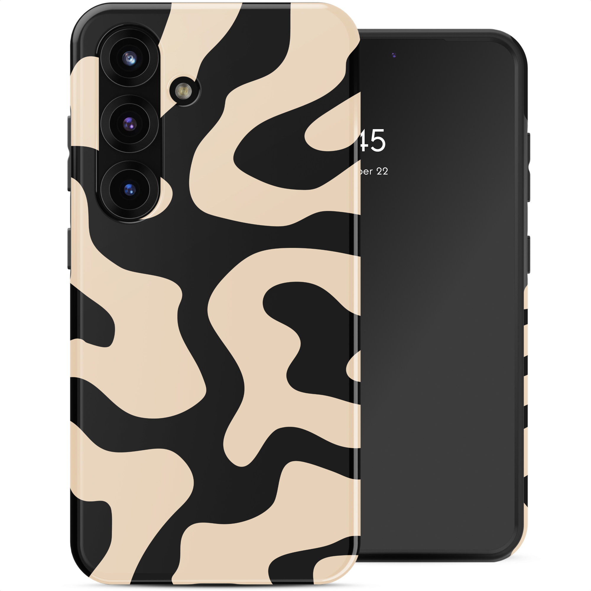 SELENCIA Coque arri&egrave;re Vivid avec MagSafe pour Samsung Galaxy S25 - Art Wave Black