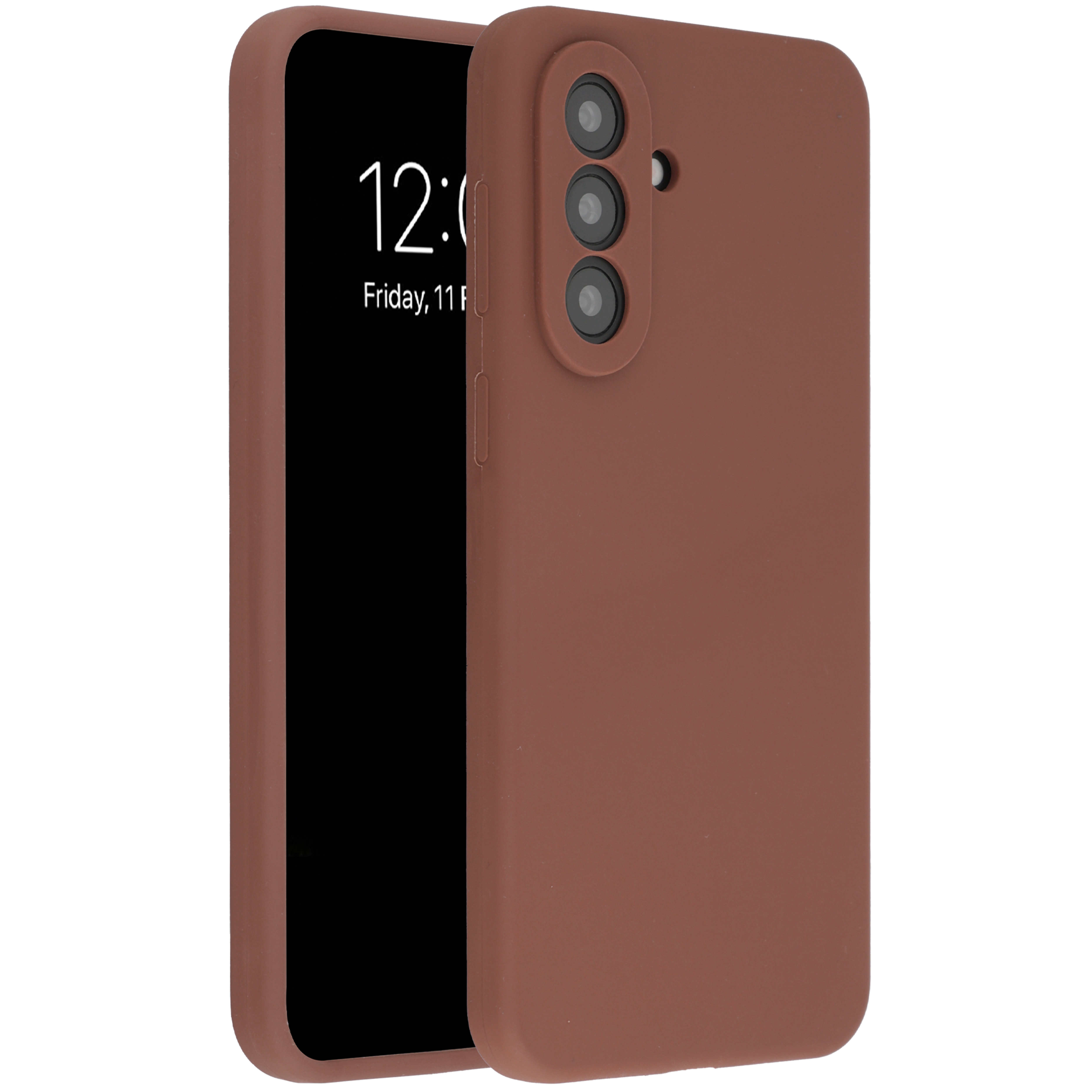 Accezz Coque Liquid Silicone pour Samsung Galaxy A37 (5G) - New Tea Brown