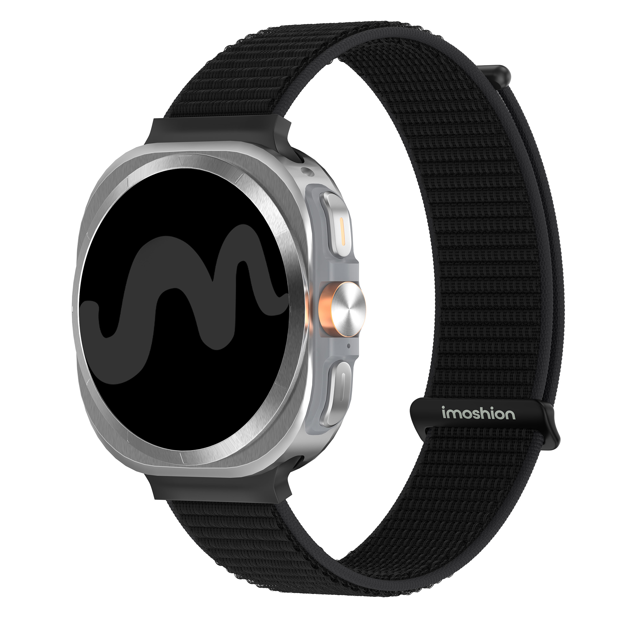 imoshion Bracelet en nylon pour Samsung Galaxy Watch Ultra 2 (2026) / Ultra (2024/2025) - Noir