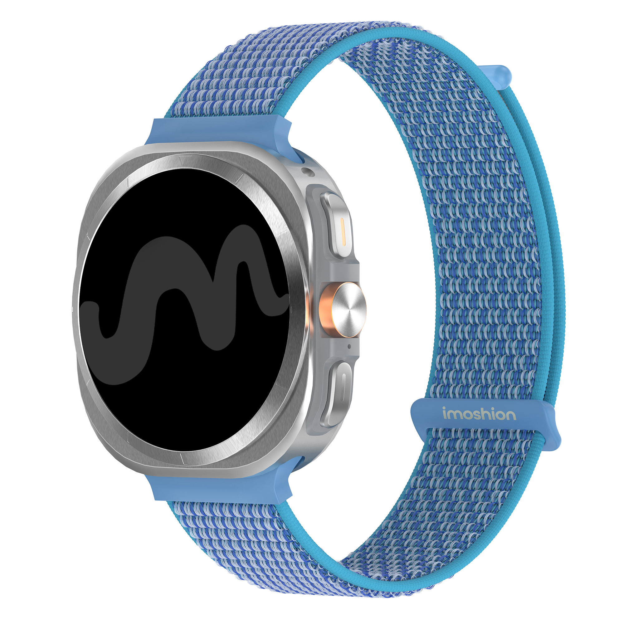 imoshion Bracelet en nylon pour Samsung Galaxy Watch Ultra 2 (2026) / Ultra (2024/2025) - Marine Blue
