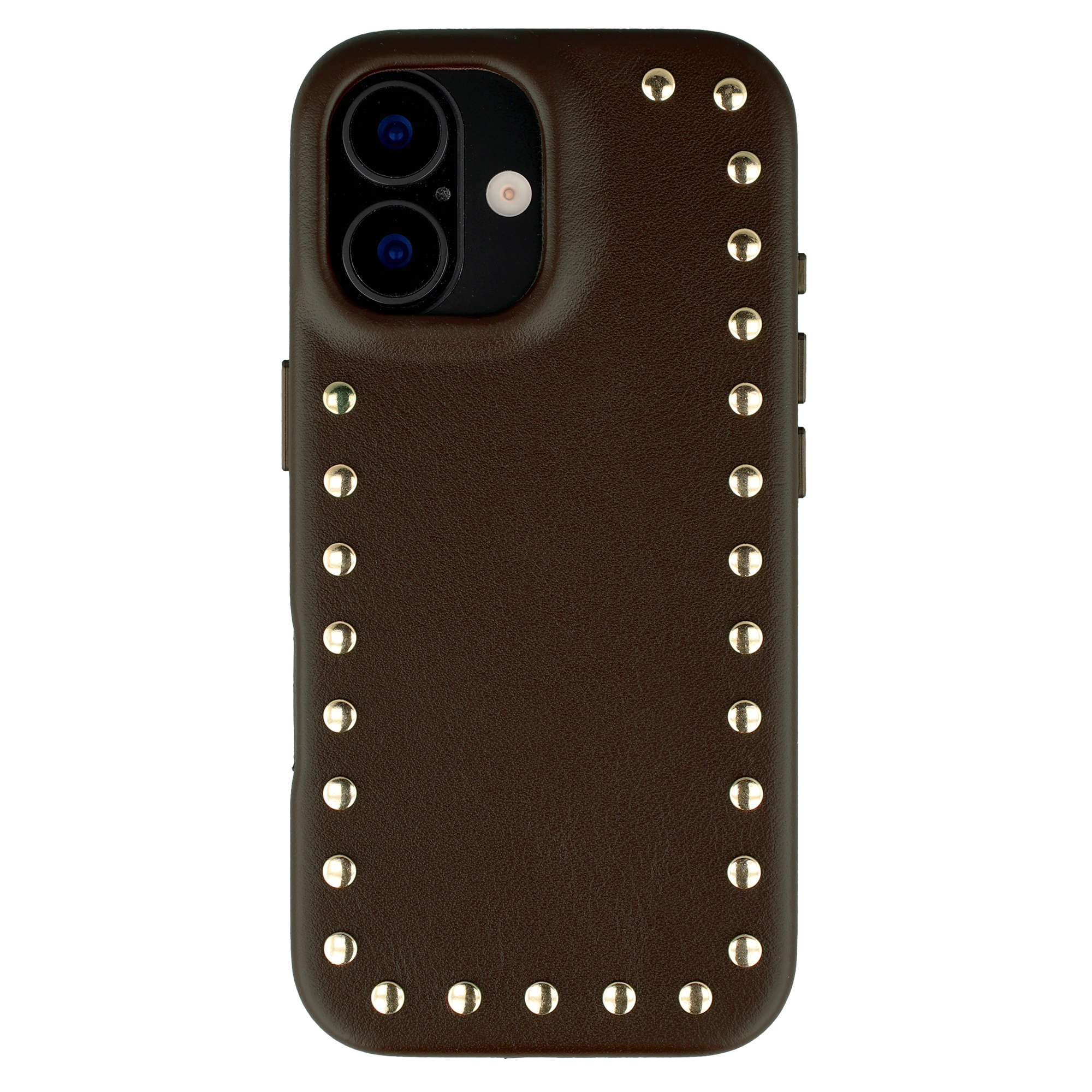 SELENCIA Coque arri&egrave;re iPhone 16 Studs MagSafe Cacao Crush