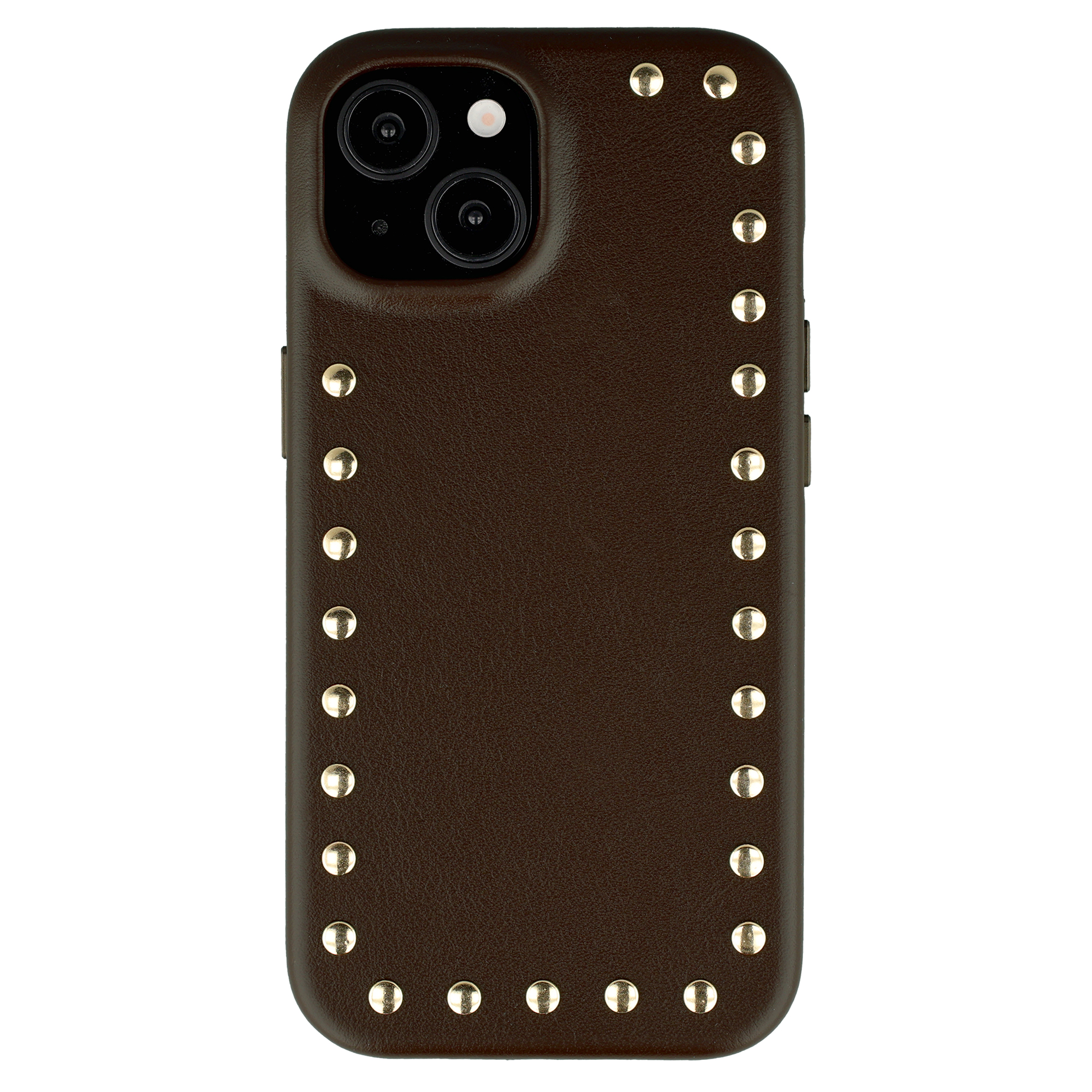 SELENCIA  Coque arri&egrave;re Studs avec MagSafe Apple iPhone 15 - Cacao Crush