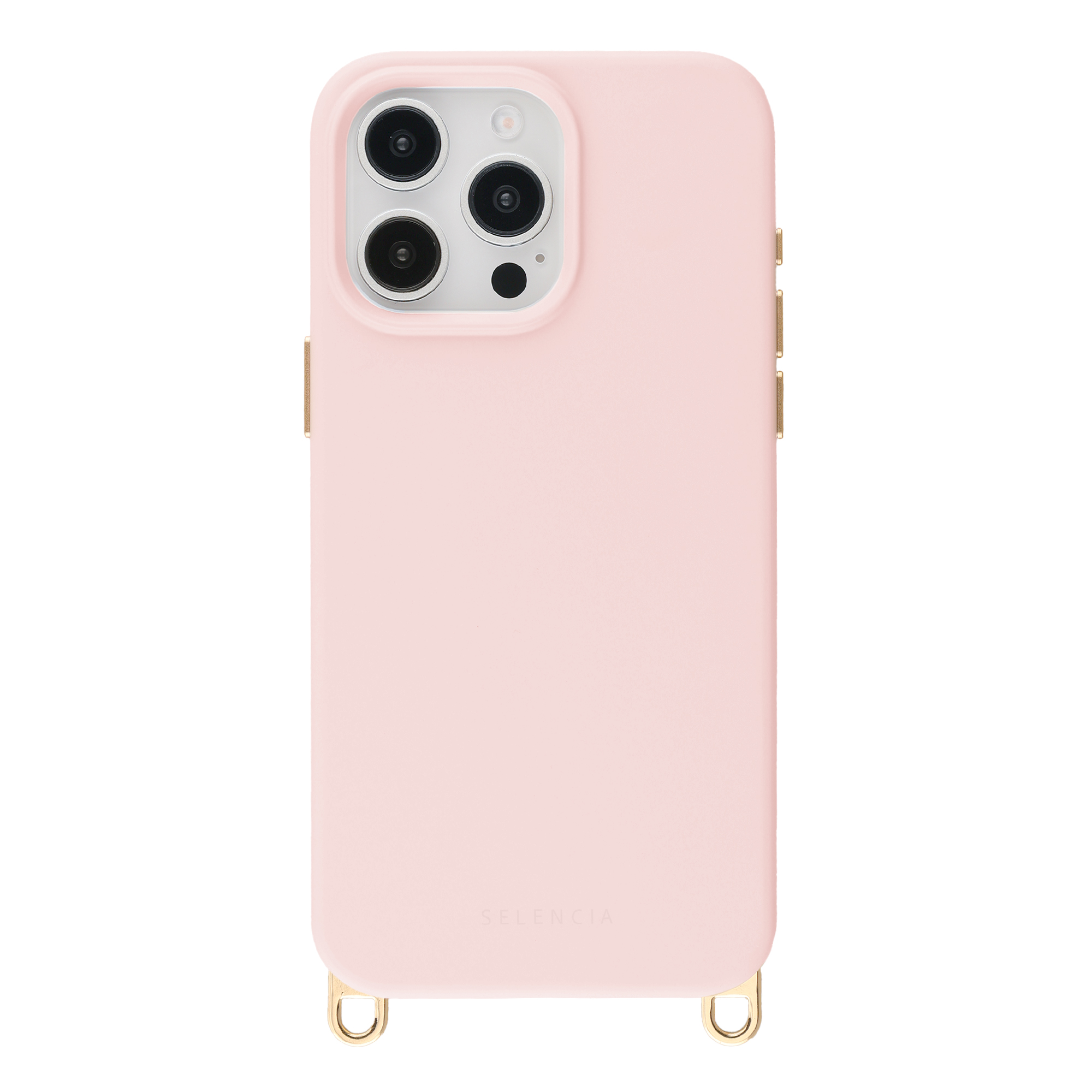 SELENCIA Coque arri&egrave;re Rivi&egrave;ra MagSafe pour iPhone 15 Pro Max - Crochets amovibles - Silicone - Sorbet Pink