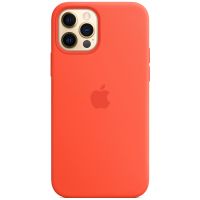 Apple Coque en silicone MagSafe iPhone 12 (Pro) - Electric Orange