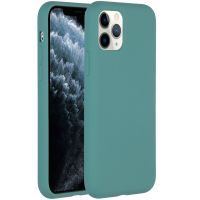 Accezz Coque Liquid Silicone iPhone 11 Pro - Vert foncé