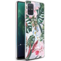 iMoshion Coque Design Samsung Galaxy A71 - Jungle - Vert / Rose