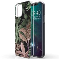 iMoshion Coque Design iPhone 12 (Pro) - Jungle - Vert / Rose