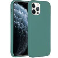 Accezz Coque Liquid Silicone iPhone 12 (Pro) - Vert foncé