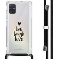 iMoshion Coque Design avec cordon Samsung Galaxy A51 - Live Laugh Love