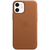 Apple Coque Leather MagSafe iPhone 12 Mini - Saddle Brown