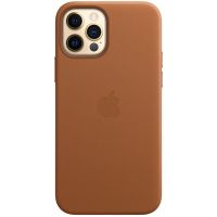 Apple Coque Leather MagSafe iPhone 12 (Pro) - Saddle Brown