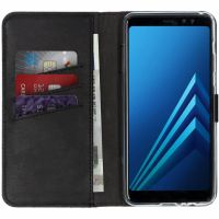 Selencia Étui de téléphone portefeuille en cuir véritable Samsung Galaxy A8 (2018)