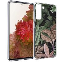 iMoshion Coque Design Samsung Galaxy S21 - Jungle - Vert / Rose