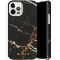 Selencia Coque Maya Fashion iPhone 12 (Pro) - Marble Black
