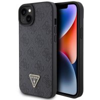 Guess Coque 4G Logo Triangle Strass iPhone 15 - Noir