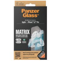 PanzerGlass ﻿Protection d'écran Matrix Recycled Ultra-Wide Fit Anti-bactérienne avec applicateur iPhone 15 Pro Max