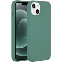 Accezz Coque Liquid Silicone iPhone 13 Mini - Vert foncé