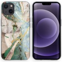 iMoshion Coque Design iPhone 13 - Marble - Beige
