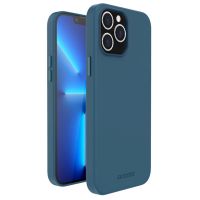 Accezz Coque en cuir avec MagSafe pour l'iPhone 13 Pro - Bleu foncé