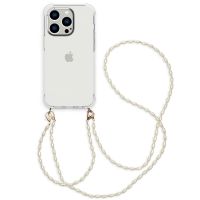iMoshion Coque avec dragonne + ﻿bracelet - Perles iPhone 14 Pro - Transparent