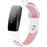 iMoshion Bracelet sportif en silicone Fitbit Inspire - Blanc  /  Rose
