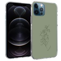 iMoshion Coque Design iPhone 12 (Pro) - Floral Green