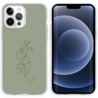 iMoshion Coque Design iPhone 13 Pro - Floral Green