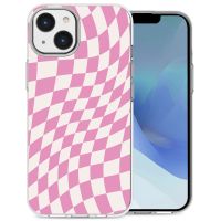 iMoshion Coque Design iPhone 14 - Retro Pink Check