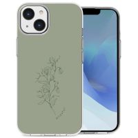 iMoshion Coque Design iPhone 14 - Floral Green