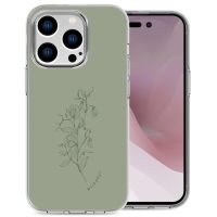 iMoshion Coque Design iPhone 14 Pro - Floral Green