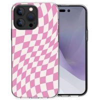 iMoshion Coque Design iPhone 14 Pro Max - Retro Pink Check