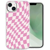 iMoshion Coque Design iPhone 14 Plus - Retro Pink Check
