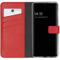 Selencia Echtleder Booktype Hülle Samsung Galaxy A32 (5G) - Rouge