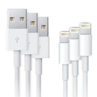 3 x Câble Lightning vers câble USB - 1 mètre - Blanc
